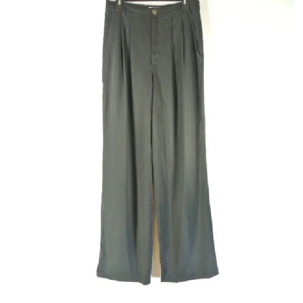 NEW Reformation Mason Black High Rise Trouser Pants Size 6 #2855 - Picture 6 of 10